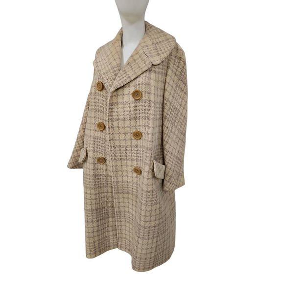 Vintage 60's Hengerer's Wool Plaid Jacket L - Picture 3 of 12